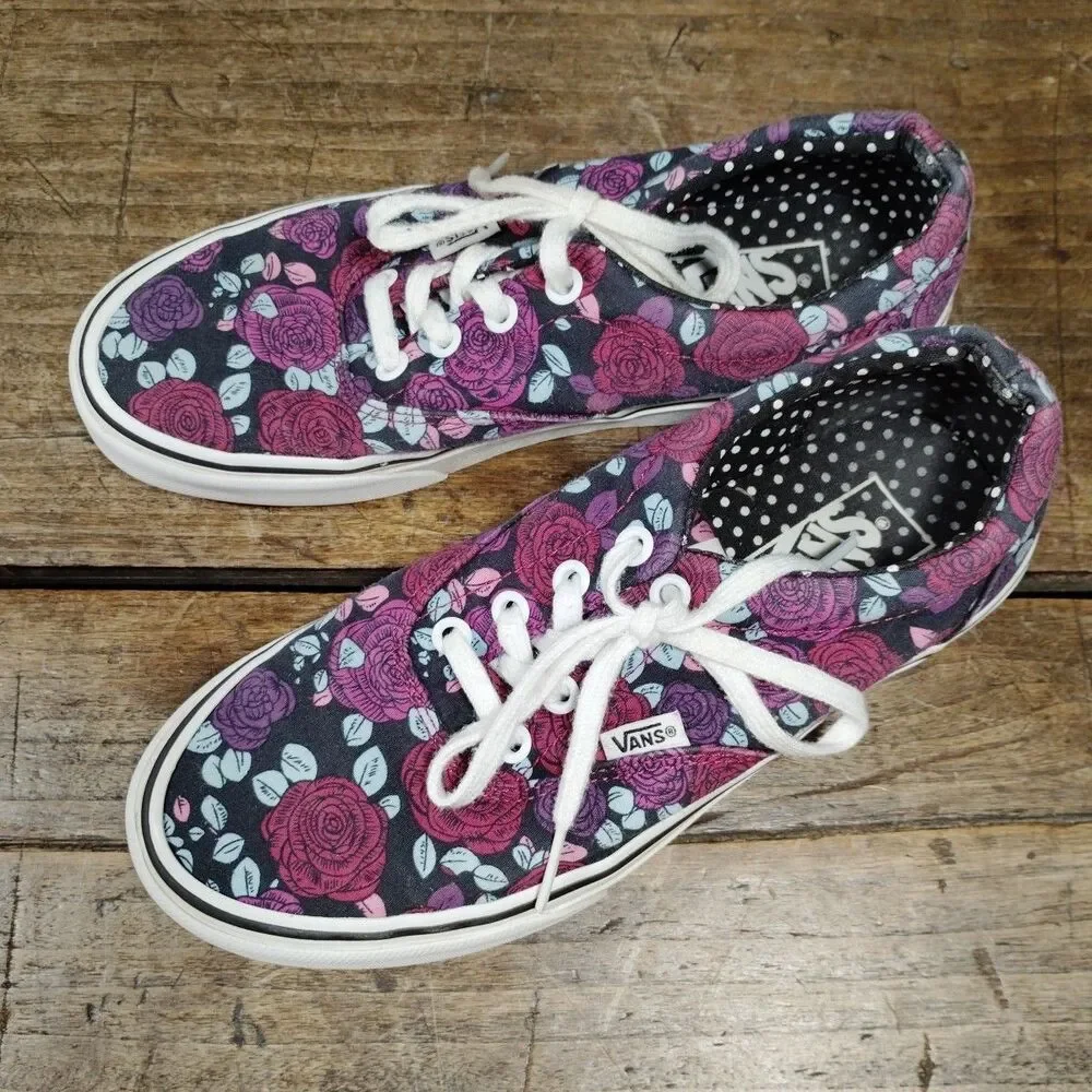 Vans Women's Sz 7 Sneakers Doheny Romantic Floral Low Top Shoes Lace Up